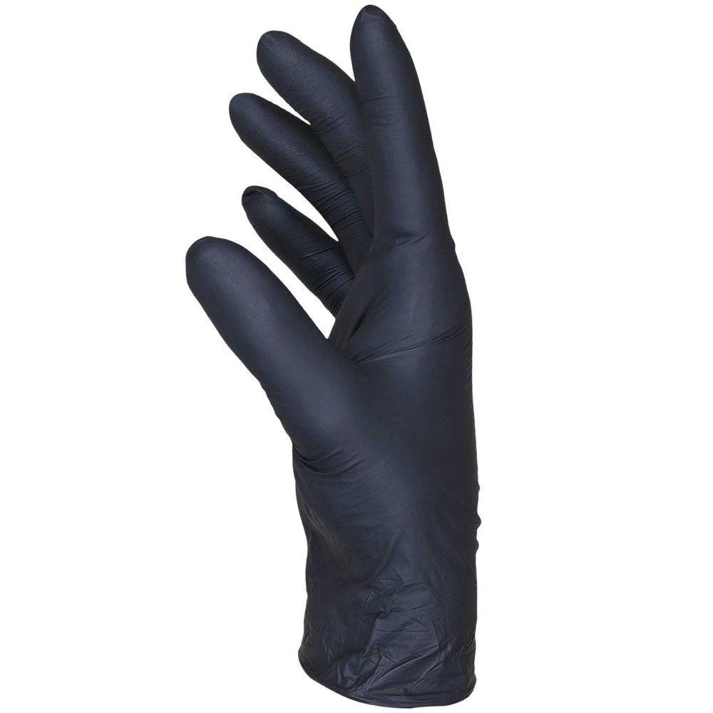 ﻿Kinetixx Schwarze Nitril-Einmalhandschuhe Allround+ 50% Rabatt mit kostenlosem Versand