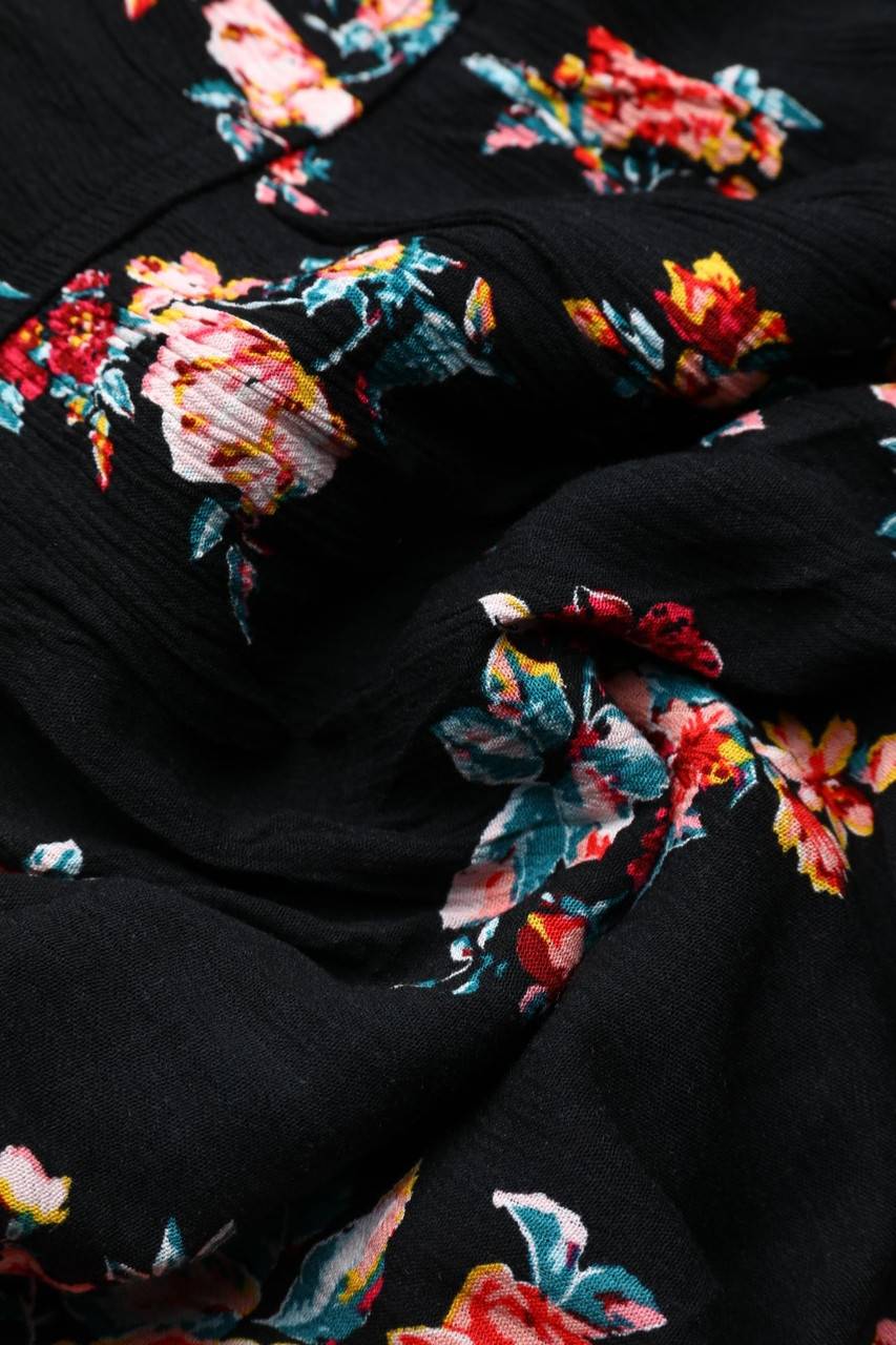 Carou Ohne Label Maxi-Kleid mit Blumen-Print Kostenloser Versand international