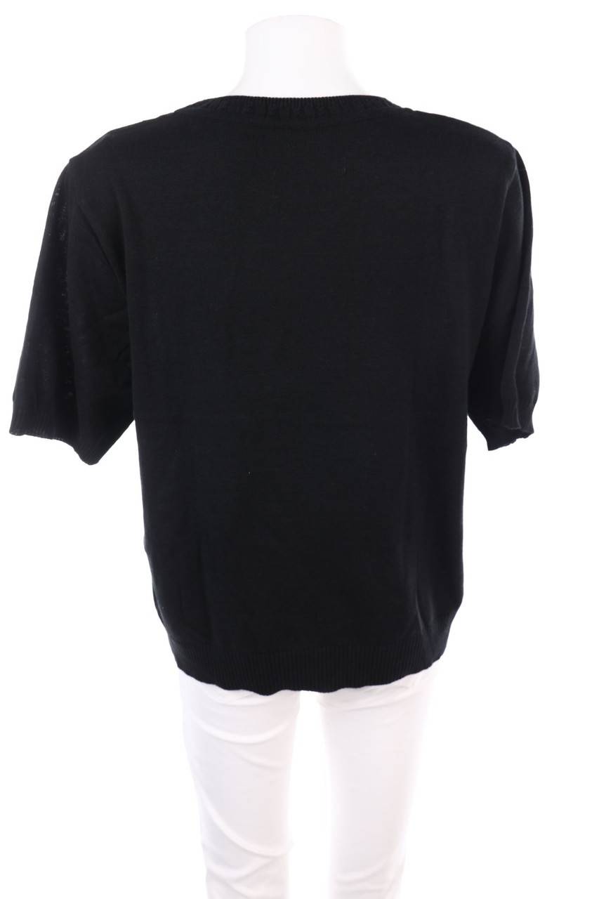 Carou Ohne Label Kurzarm-Strick-Pullover Black Friday Preise