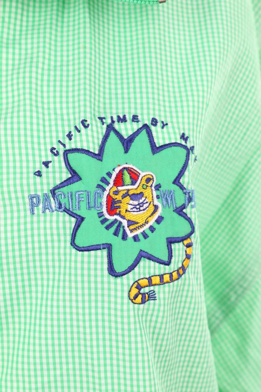 Carou mäser Karo-Regen-Jacke mit Logo-Stickerei Auslauf