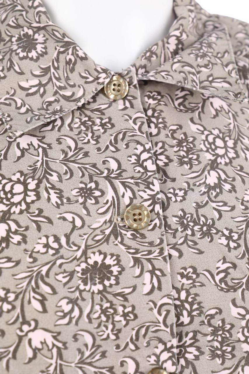 Carou QUIKSILVER Print-Vintage-Hemd-Bluse mit kurzem Ärmel Fabrikverkauf