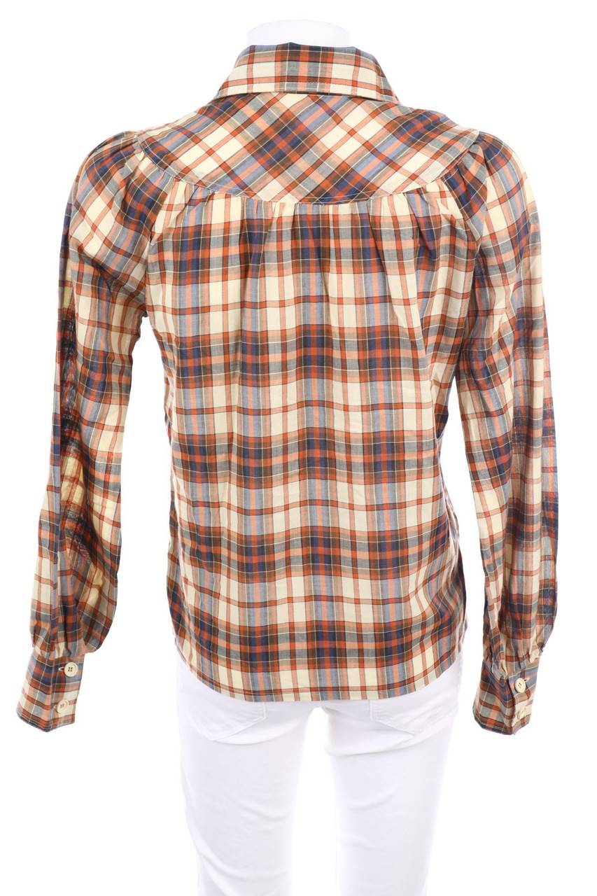 Carou VINTAGE Bluse mit Tartan-Muster Valentinstagsangebot
