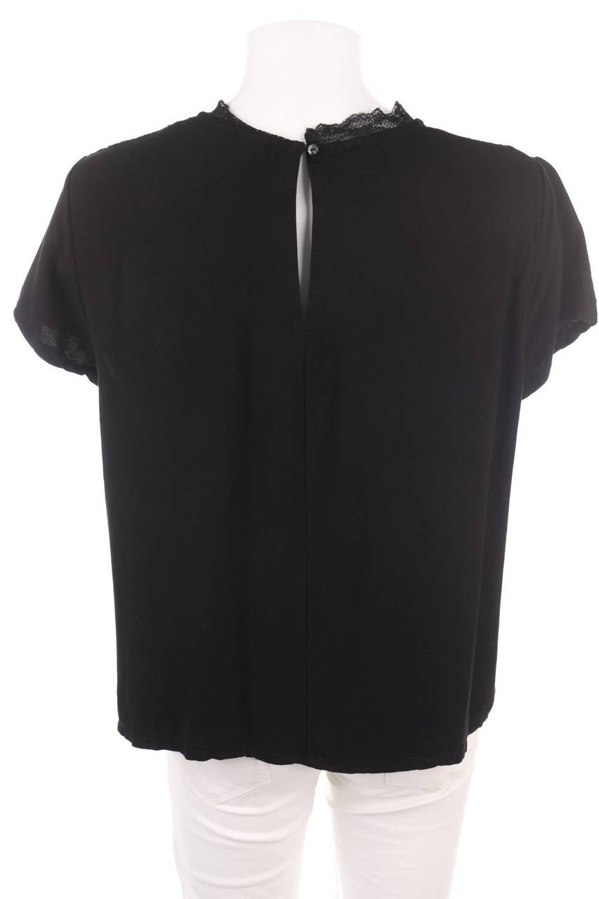 Carou 17&CO. Kurzarm-Bluse mit Spitzen-Einsatz 50% Rabatt mit kostenlosem Versand