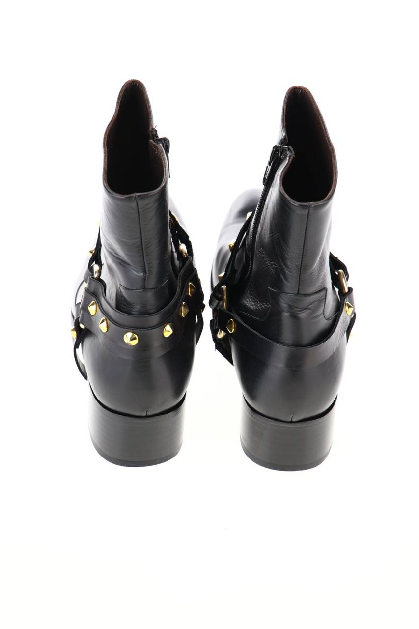 Carou GRANDINETTI Leder-Stiefeletten mit Nieten Hotsell