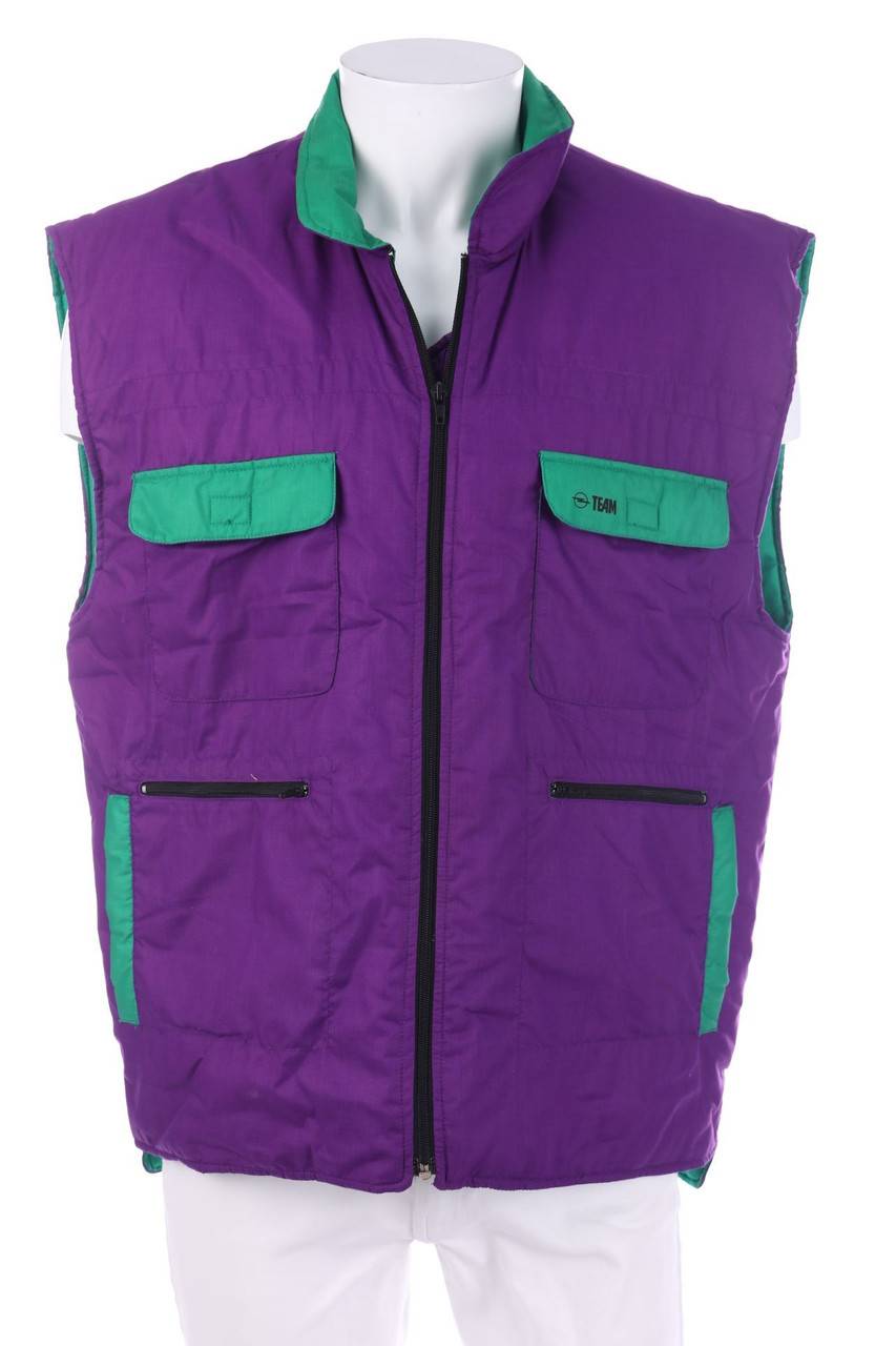Carou VINTAGE Colour Blocking-wattierte Weste Günstiger Verkauf