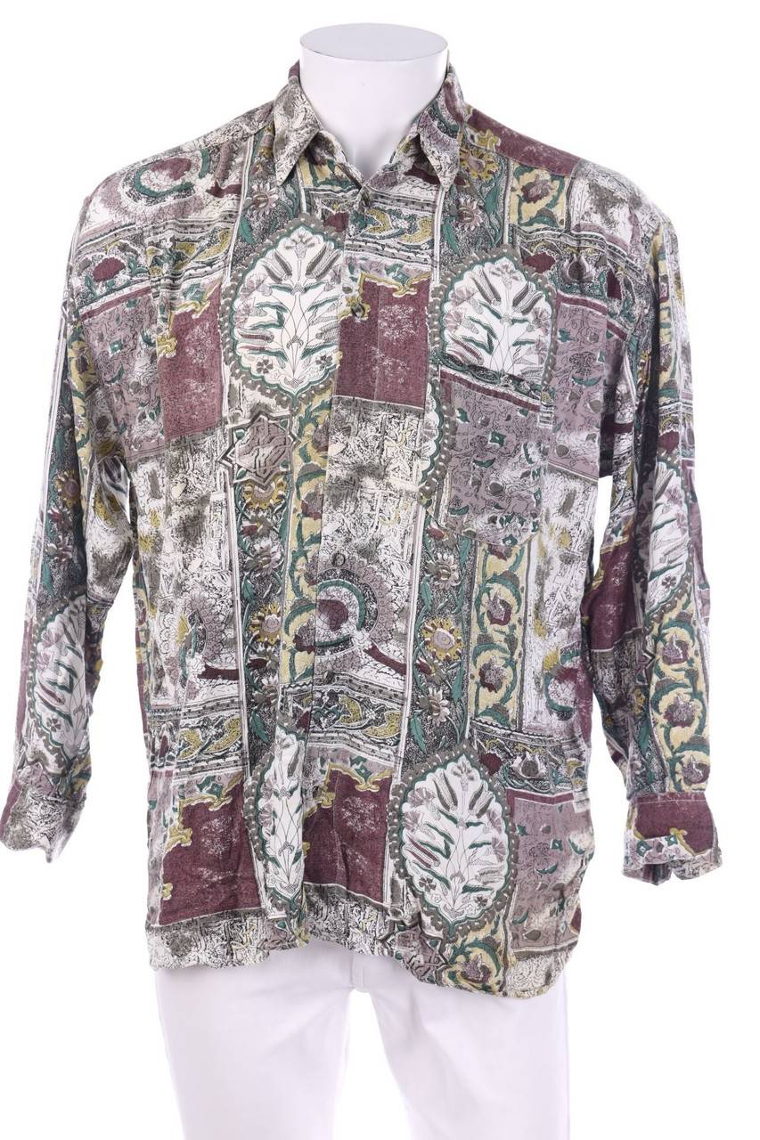 Carou VINTAGE Print-Hemd aus Viskose Meist gekauft