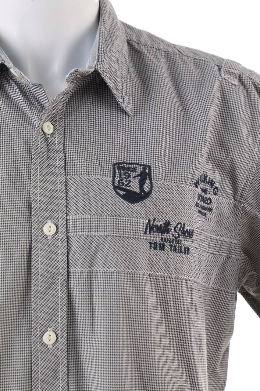 Carou TOM TAILOR Kurzarm-Hemd mit Karo-Muster Saisonale Angebote
