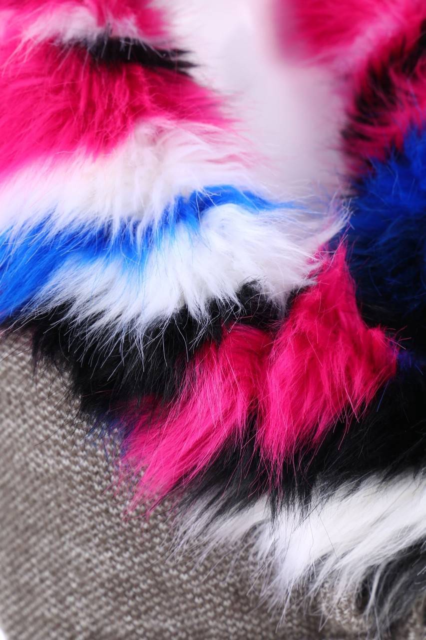 Carou Ohne Label Wickel-Cardigan mit Fake Fur-Besatz Meist gekauft