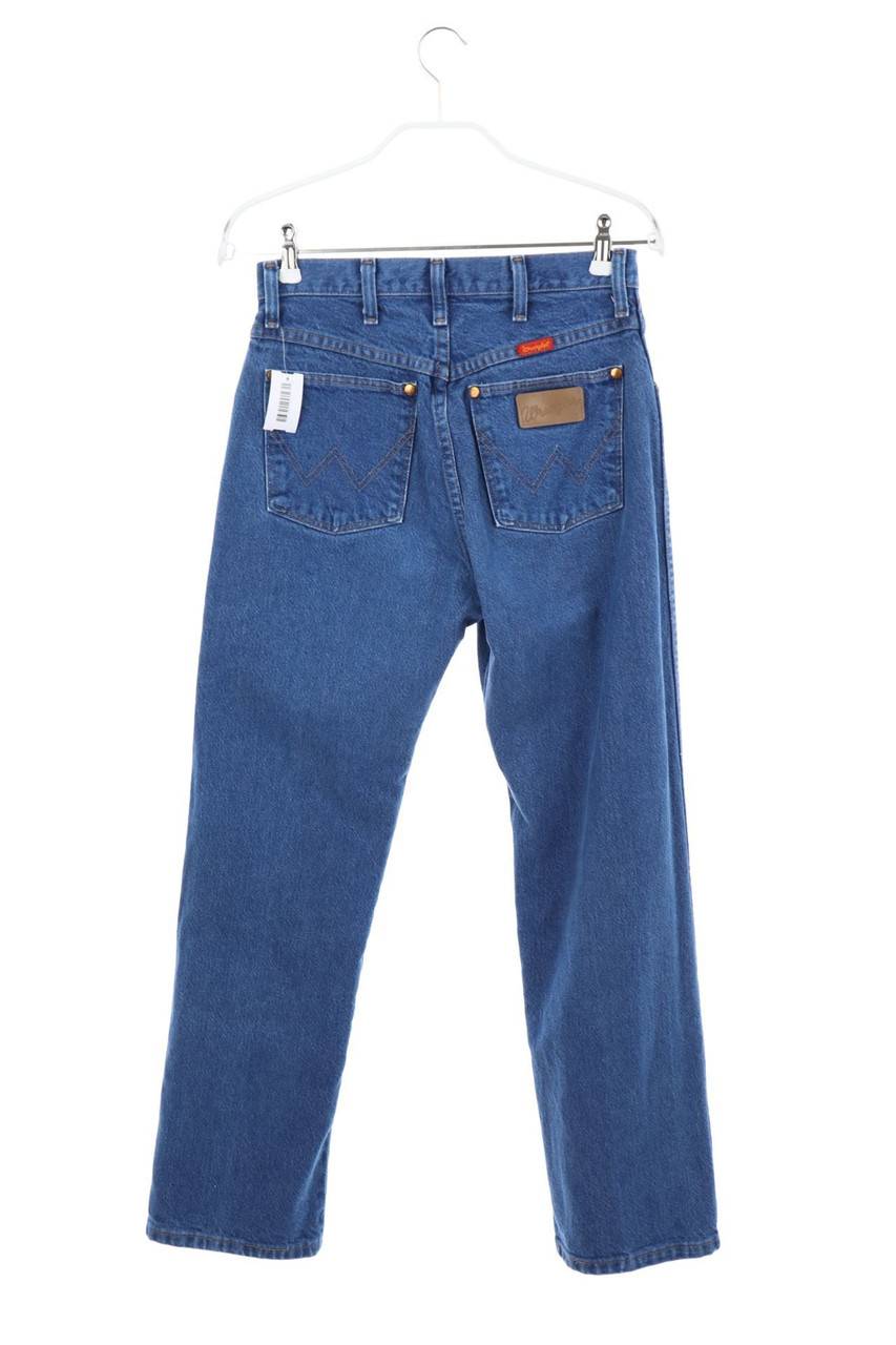 Carou WRANGLER Raw Denim Straight Cut Jeans mit Logo-Patch Sonderangebot