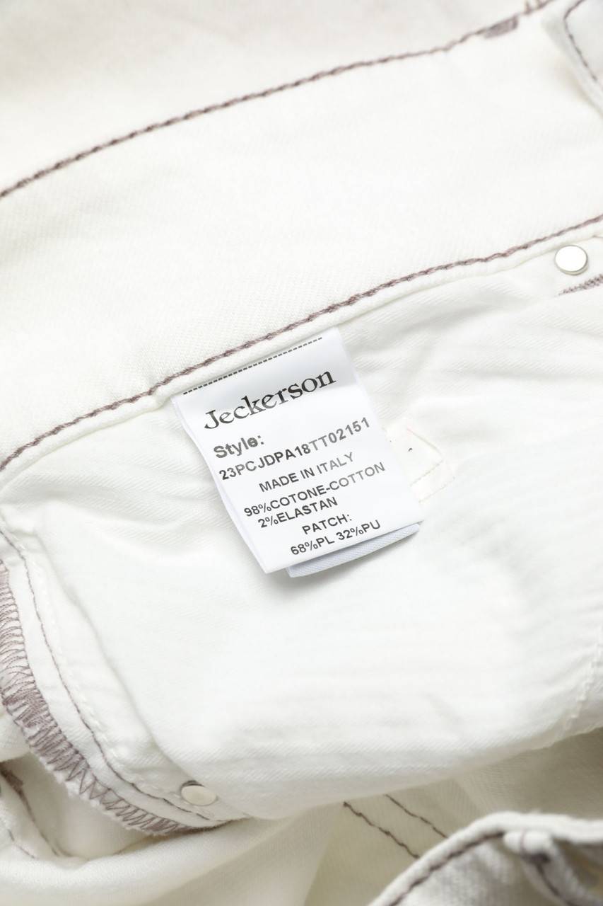 Carou Jeckerson Skinny-Jeans mit Kunstleder-Details Cyber Monday