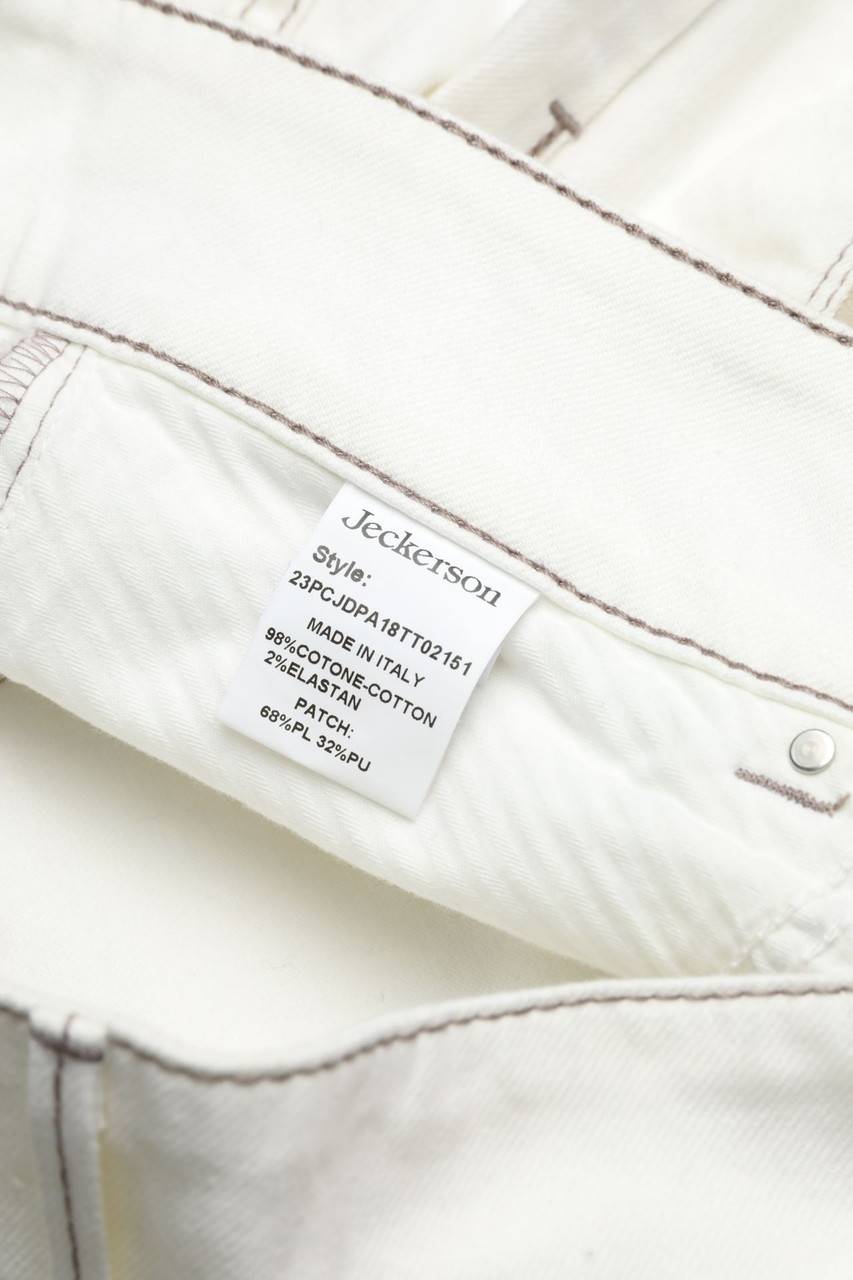 Carou Jeckerson Skinny-Jeans mit Kunstleder-Details Weihnachtsangebot