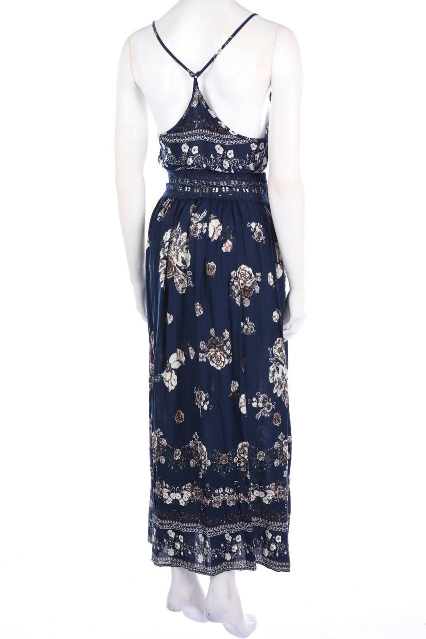 Carou SHEIN Maxi-Kleid aus Jersey mit Spitzen-Einsatz Neueste Mode