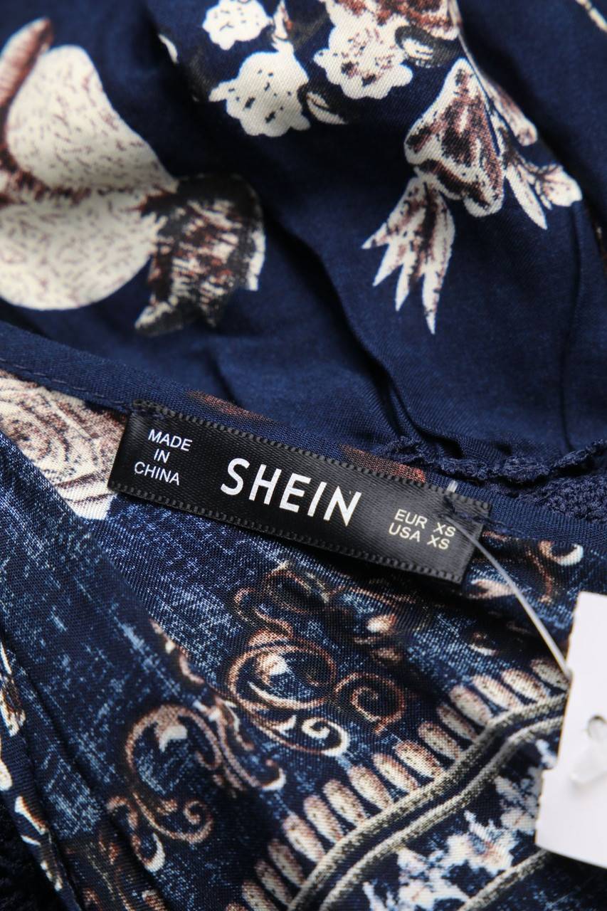 Carou SHEIN Maxi-Kleid aus Jersey mit Spitzen-Einsatz Neueste Mode
