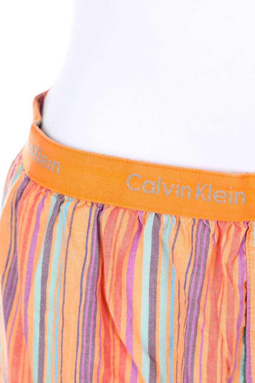 Carou Calvin Klein Streifen-Hose mit Logo-Print VIP-Rabatte