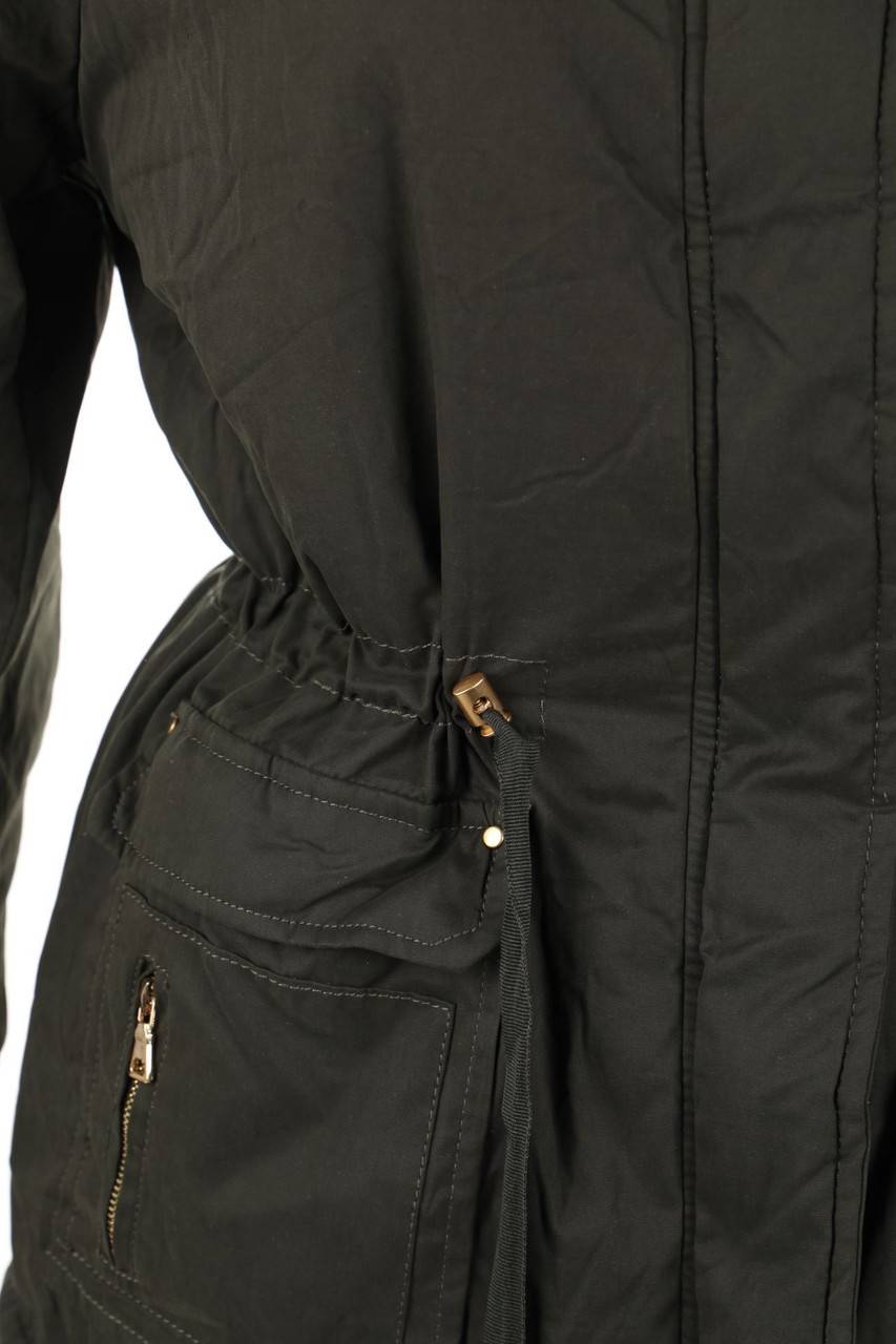 Carou Chicorée Parka mit Fake Fur-Besatz Letzte 3 Tage