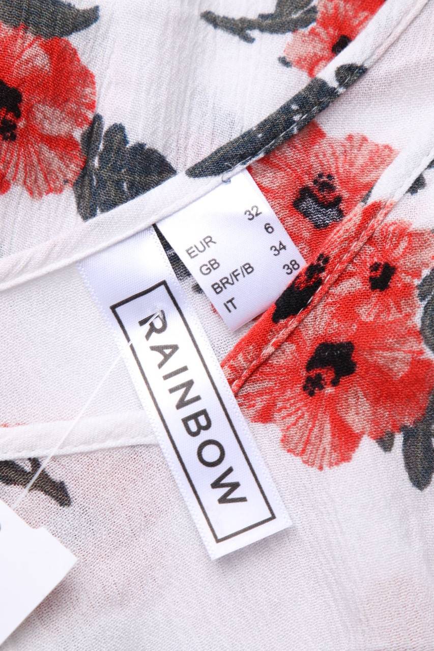 Carou RAINBOW Cold-Shoulder-Bluse mit floralem Muster Vierteljährliche Förderung