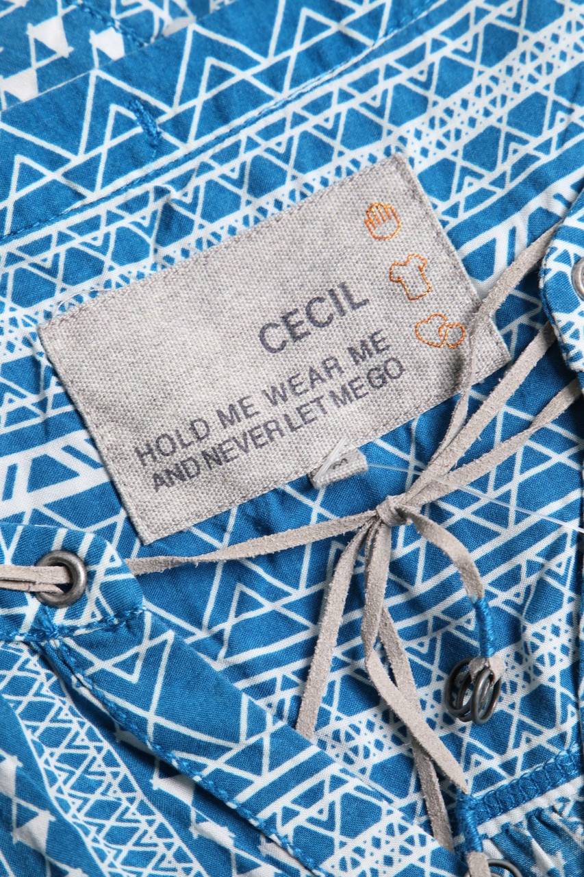 Carou CECIL Bluse mit geometrischem Muster aus Viskose zollfrei