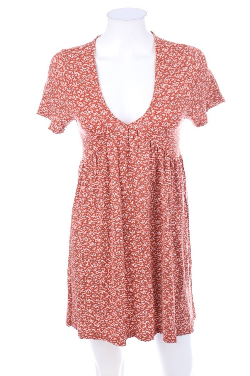Carou PULL&BEAR Kurzarm-Kleid mit floralem Muster