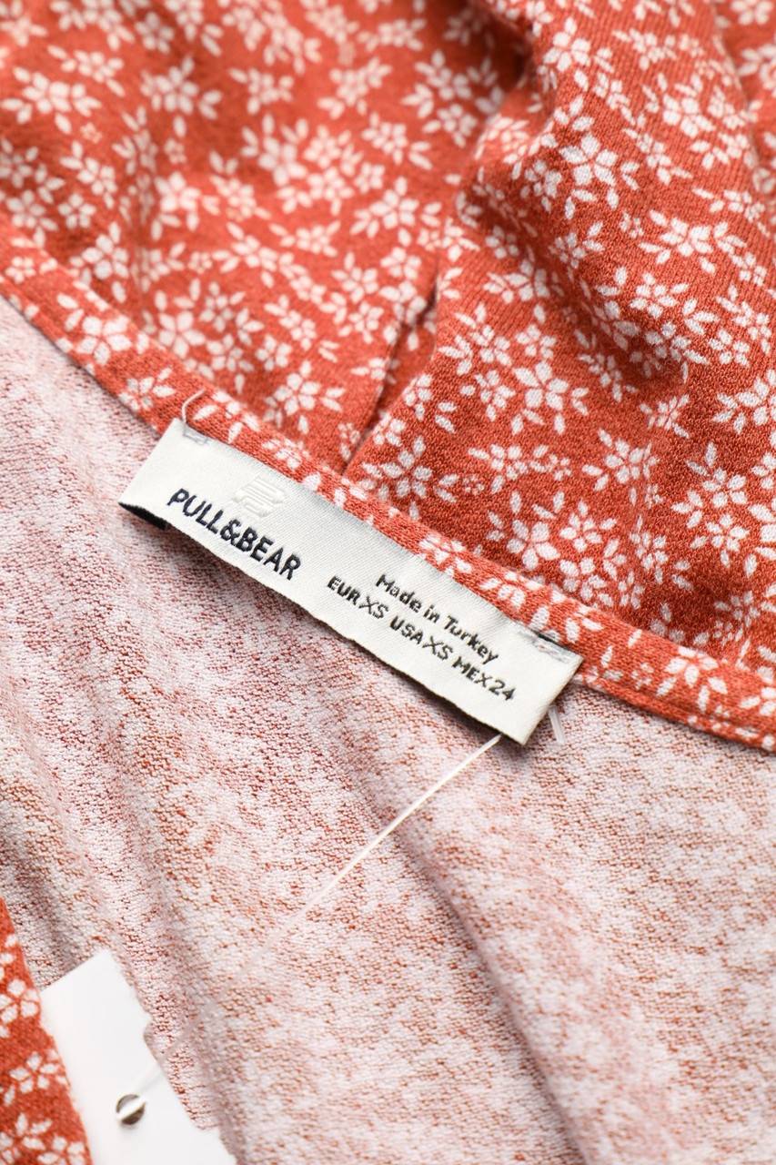 Carou PULL&BEAR Kurzarm-Kleid mit floralem Muster Black Friday