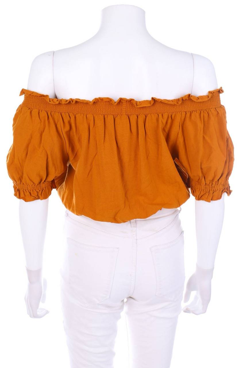 Carou H&M Carmen-Kurzarm-Bluse mit Rüschen Online Outlet