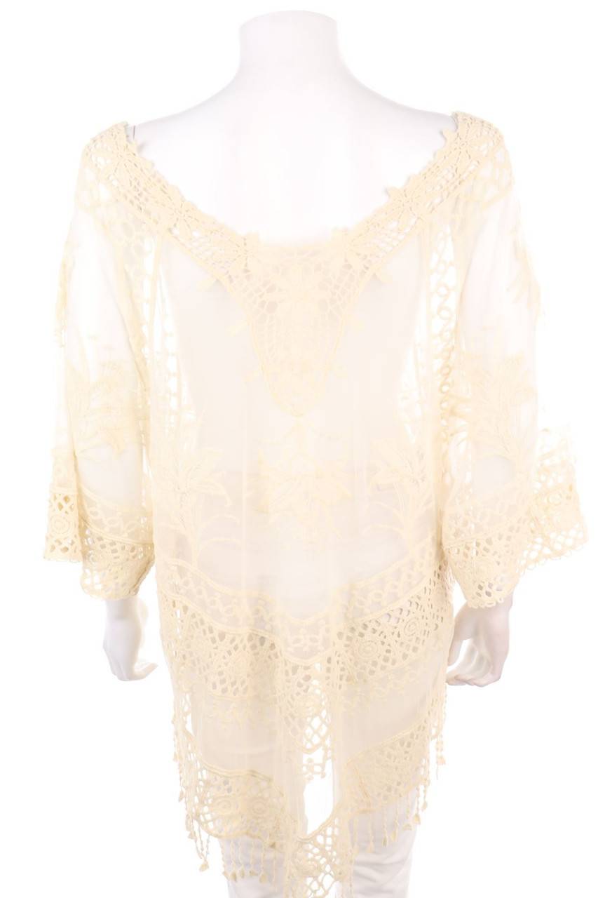 Carou Ohne Label Tunika-Bluse aus Spitze mit Fransen Kauf eins, bekomm eins gratis