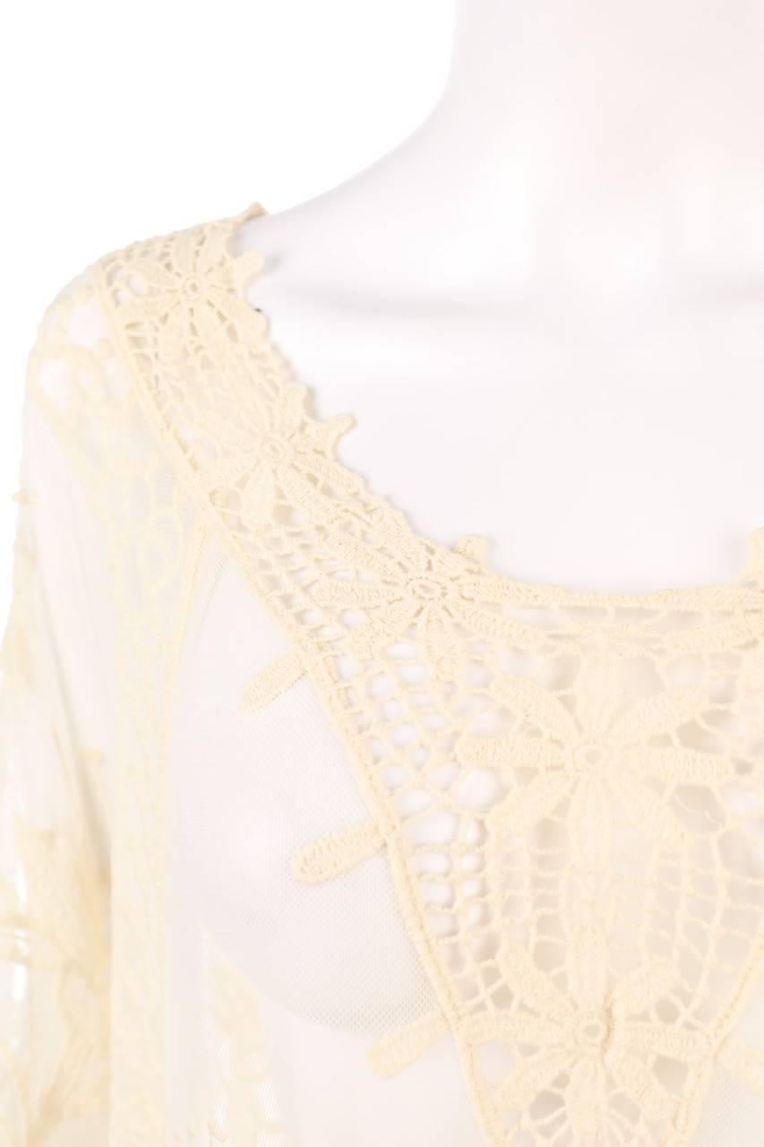 Carou Ohne Label Tunika-Bluse aus Spitze mit Fransen Kauf eins, bekomm eins gratis