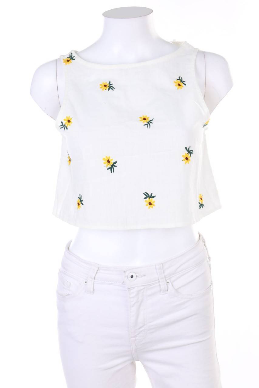 Carou SHEIN Crop-Top mit Stickereien