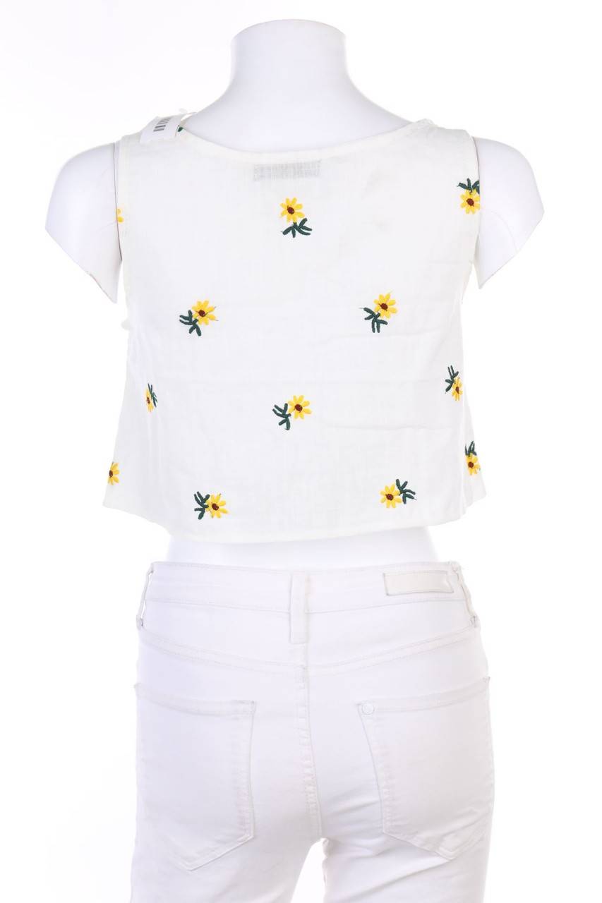Carou SHEIN Crop-Top mit Stickereien Tiefpreis
