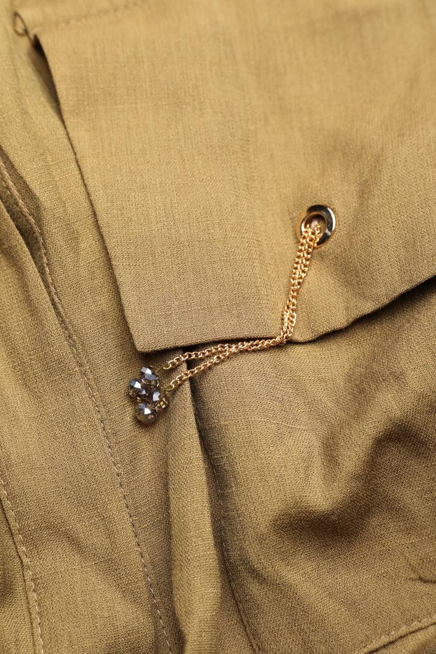 Carou Ohne Label Midikleid mit Applikationen Neueste Stile