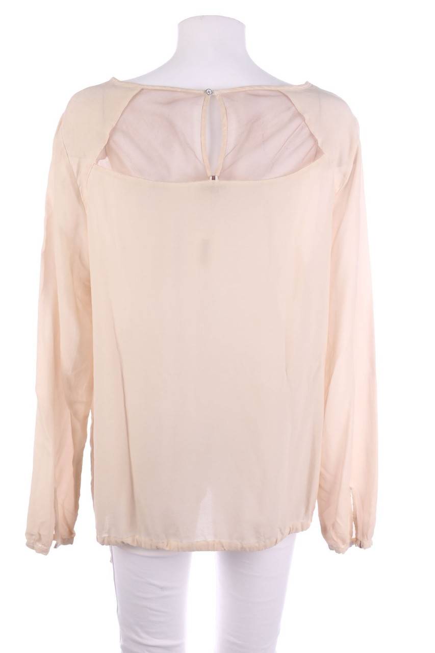 Carou NILE Garment Dyed-Bluse aus Seide mit Mesh-Einsatz Limitierter Zeitrabatt
