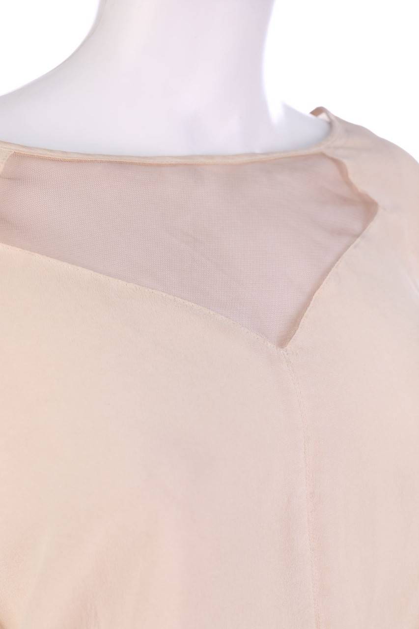 Carou NILE Garment Dyed-Bluse aus Seide mit Mesh-Einsatz Limitierter Zeitrabatt