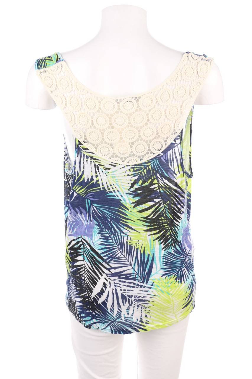 Carou maddison Top aus Viskose mit Tropical Print mit Spitze Rabatt