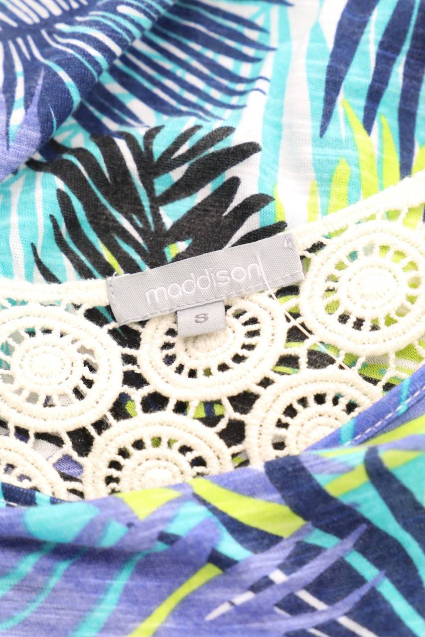 Carou maddison Top aus Viskose mit Tropical Print mit Spitze Rabatt