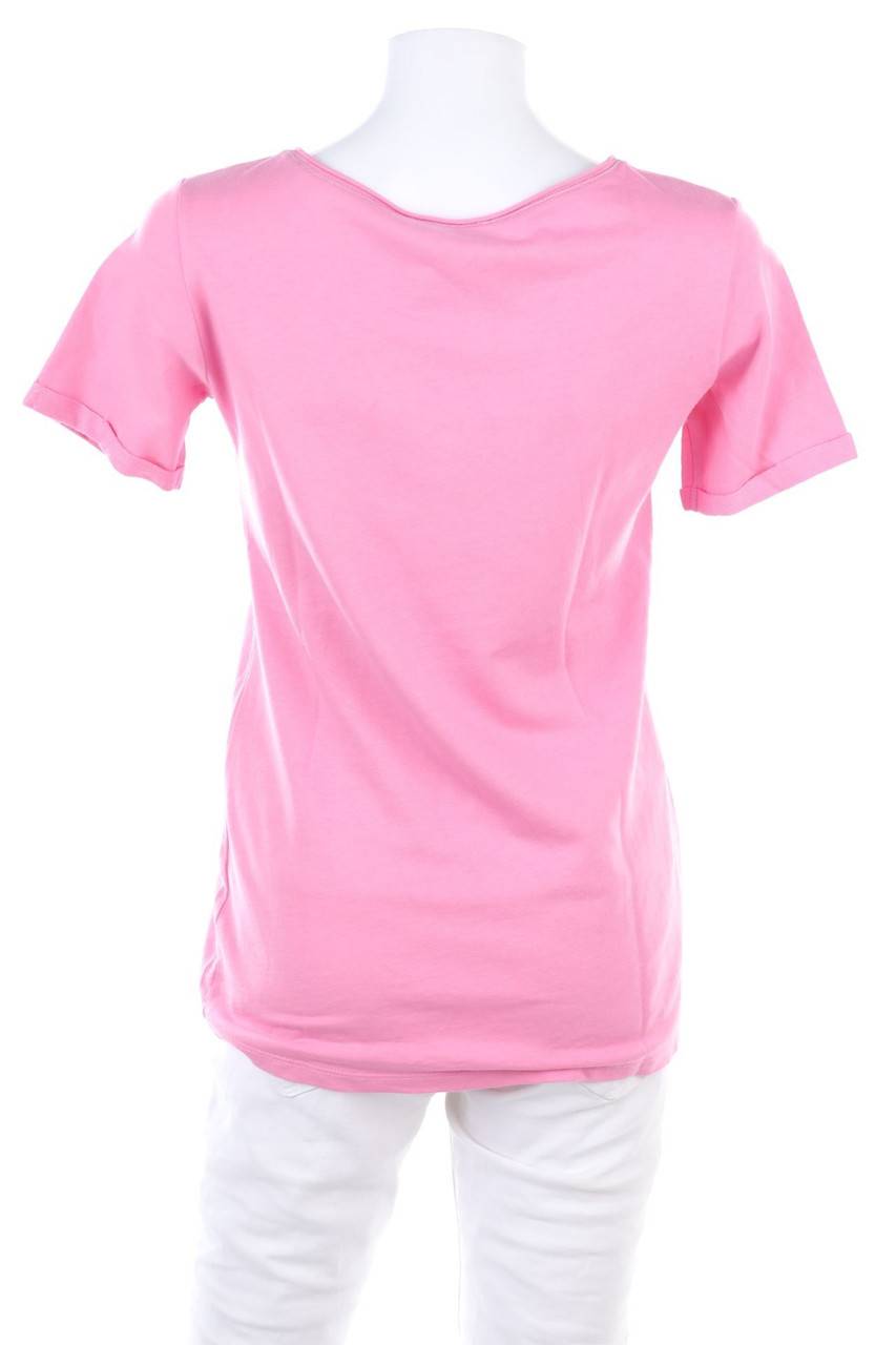 Carou monari Kurzarm-Shirt mit Statement-Print Online Outlet
