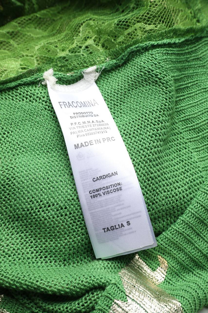 Carou FRACOMINA Spitzen-Cardigan mit Metallic-Effekt Große Rabatte