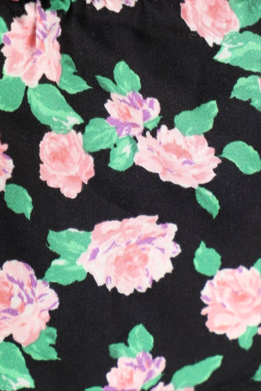 Carou ZARA Cropped-Kurzarm-Bluse mit Blumen-Print Begrenzte Freigabe
