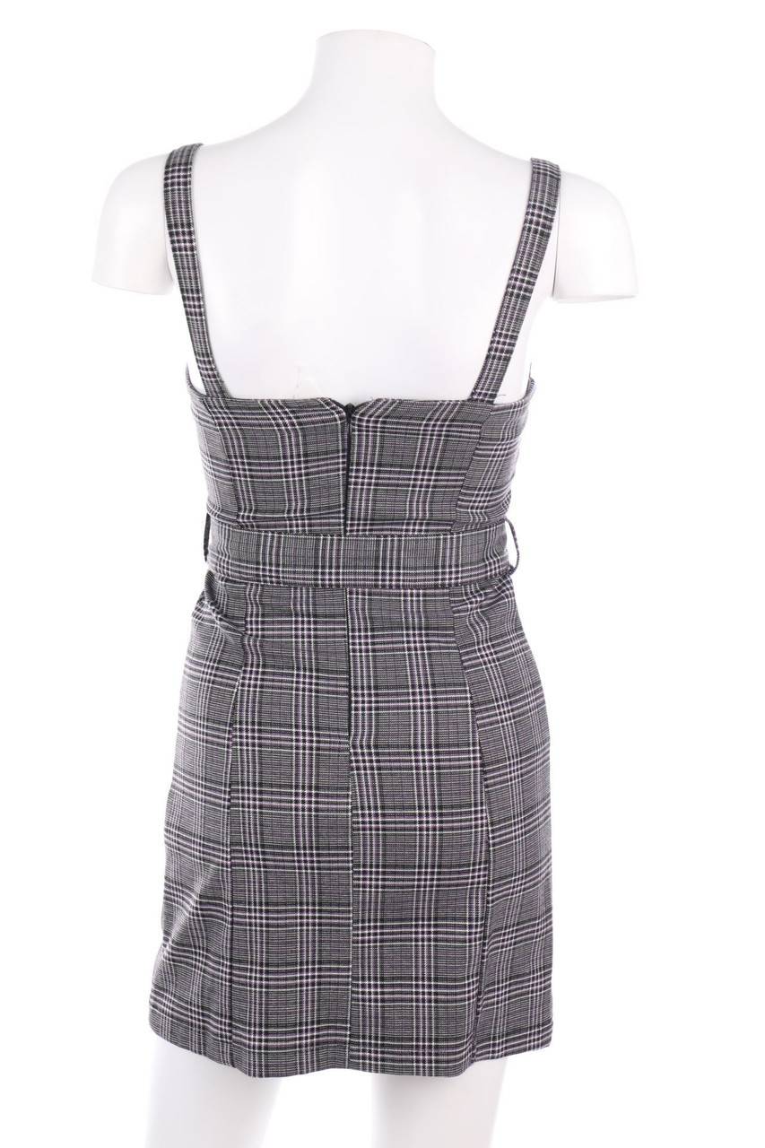 Carou PULL&BEAR Karo-Minikleid mit Gürtel Bis zu 50% Rabatt
