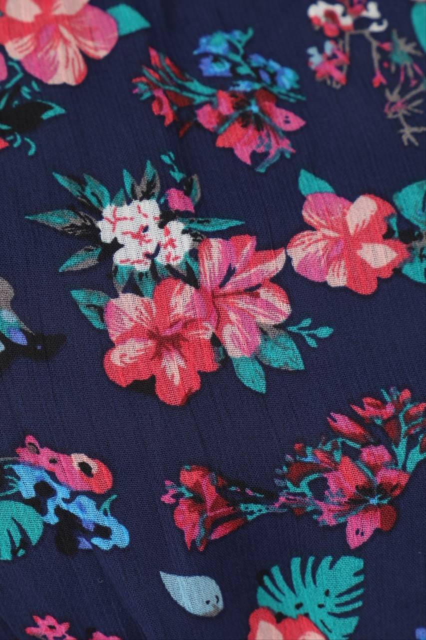 Carou AMISU Volants-Party-Kleid mit Blumen-Print 2025