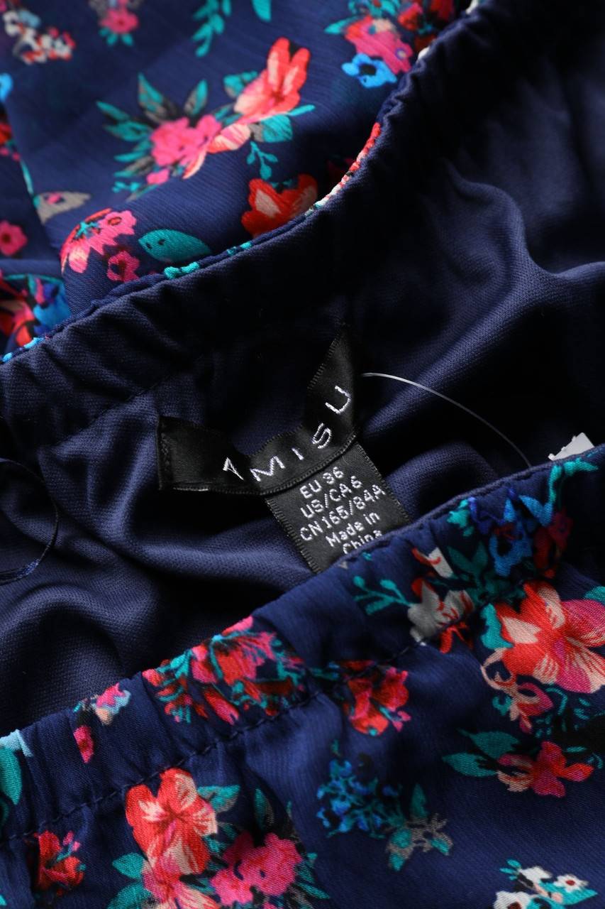 Carou AMISU Volants-Party-Kleid mit Blumen-Print 2025