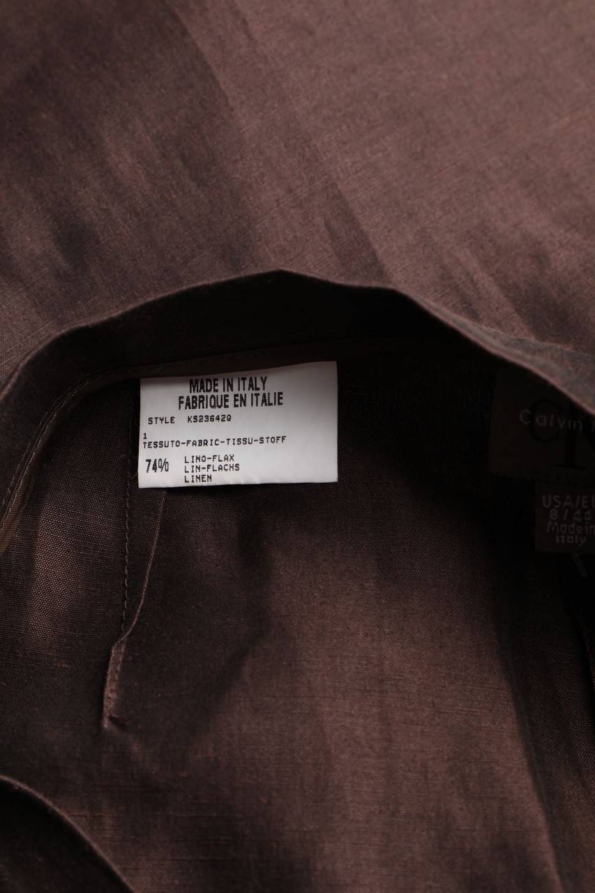 Carou Calvin Klein Vintage-Hose aus Leinen-Mix Outlet