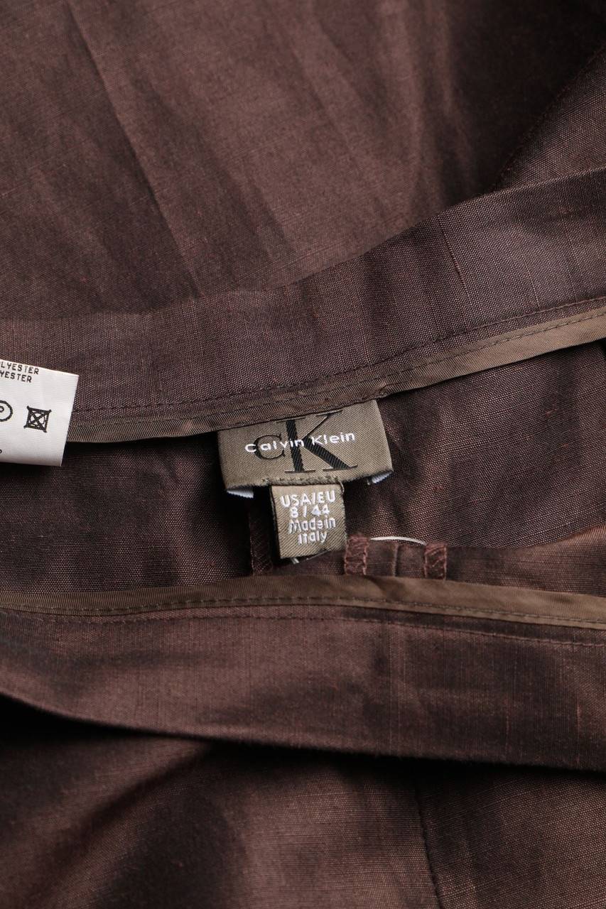 Carou Calvin Klein Vintage-Hose aus Leinen-Mix Outlet
