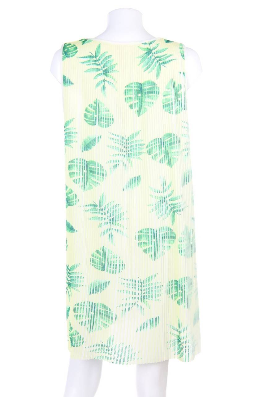 Carou Ohne Label Plissee-Minikleid mit Tropical Print Schlussverkauf