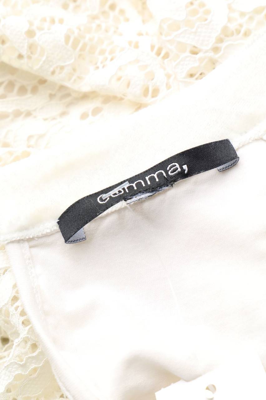 Carou comma Spitzen-T-Shirt mit Raffungen Versandkostenfrei