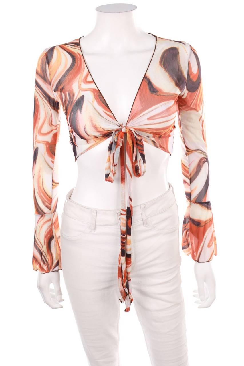 Carou Ohne Label Mesh-Bolero mit Print