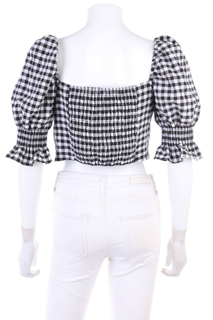 Carou H&M DIVIDED Cropped-Kurzarm-Bluse mit Puffärmeln Letzte 2 Tage