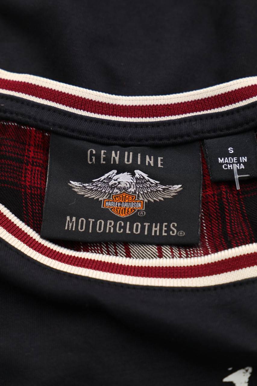 Carou HARLEY DAVIDSON Kurzarm-Shirt mit Logo-Print Letzter Tag