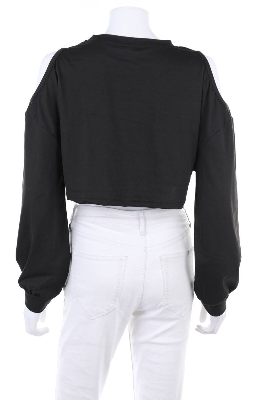 Carou Ohne Label Cold-Shoulder-Cropped-Shirt mit langem Ärmel Nur noch ein Tag übrig