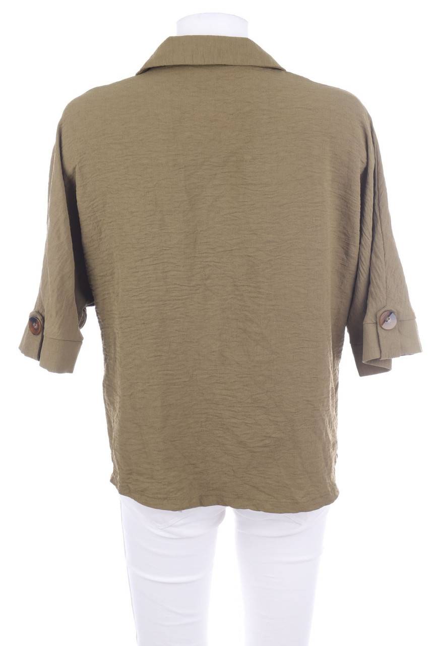 Carou F&F Kurzarm-Bluse im Safari-Stil Heißer Verkauf