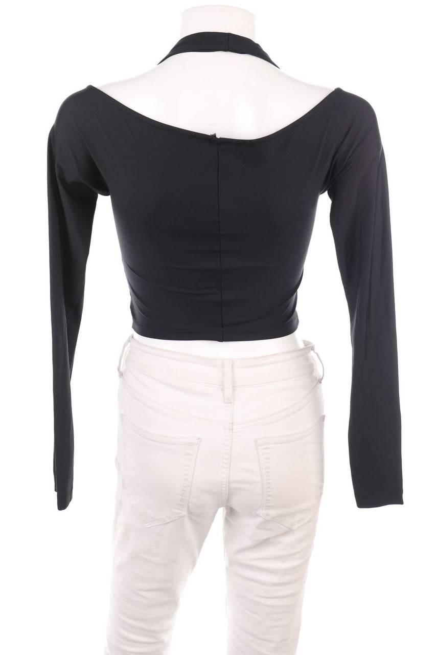 Carou Ohne Label Cropped-Longsleeve-Shirt mit Cut-outs Sonderangebote