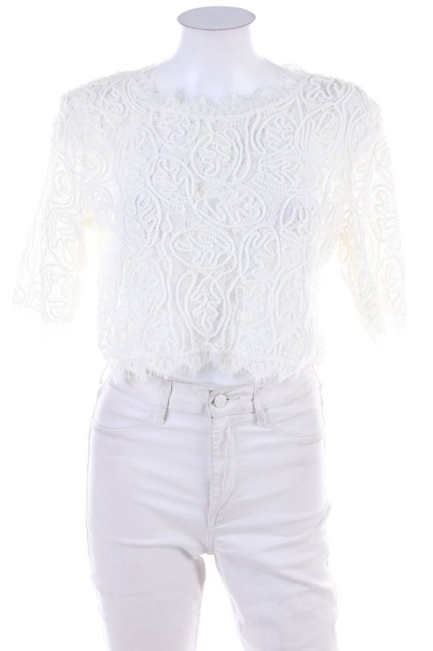 Carou Ohne Label Kurzarm-Shirt aus Spitze